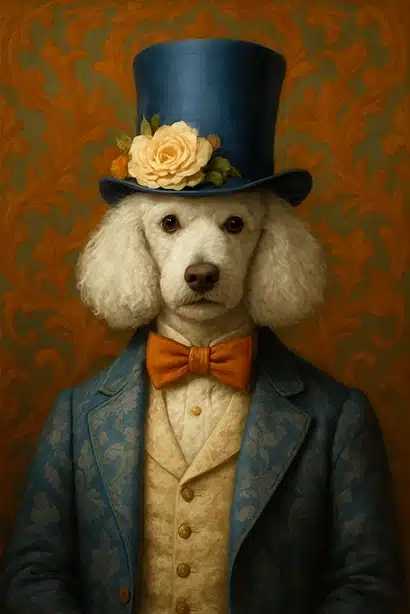 Portrait caniche victorien, créé par Mon Animal est Fantastique