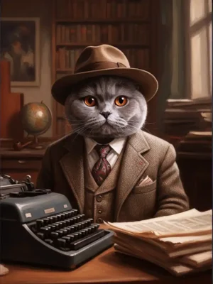 Portrait British Shorthair Métiers, crée par Mon Animal est Fantastique