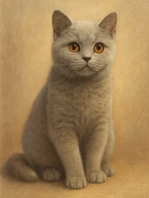 Portrait British Shorthair Pastel, créé par Mon Animal est Fantastique.
