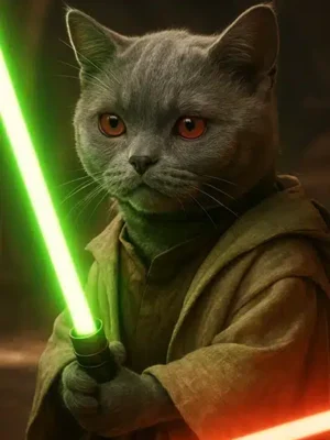 Portrait British Shorthair Star Wars, crée par Mon Animal est Fantastique