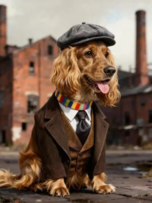 Portrait personnalisé d'un Cocker Old School, crée par Mon Animal est Fantastique