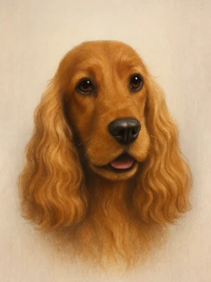 Portrait Cocker Pastel, affiche chien personnalisée, créé par Mon Animal est Fantastique.