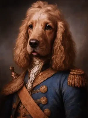 Portrait personnalisé d'un Cocker Victorien, crée par Mon Animal est Fantastique