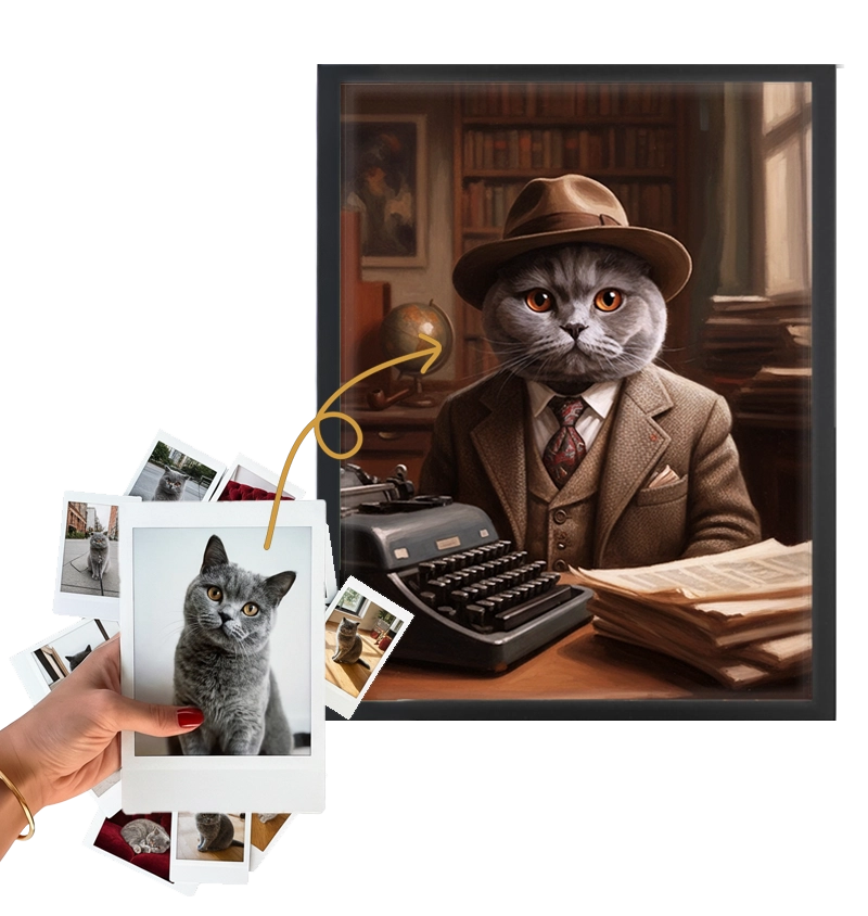 envoyez nous votre meilleur cliché nous créons le portrait personnalisé de votre animal