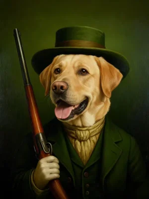 Portrait labrador chasseur, crée par Mon Animal est Fantastique