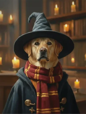 Portrait labrador Harry Potter, créé par Mon Animal est Fantastique