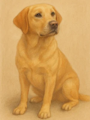 Portrait Labrador Pastel, créé par Mon Animal est Fantastique.