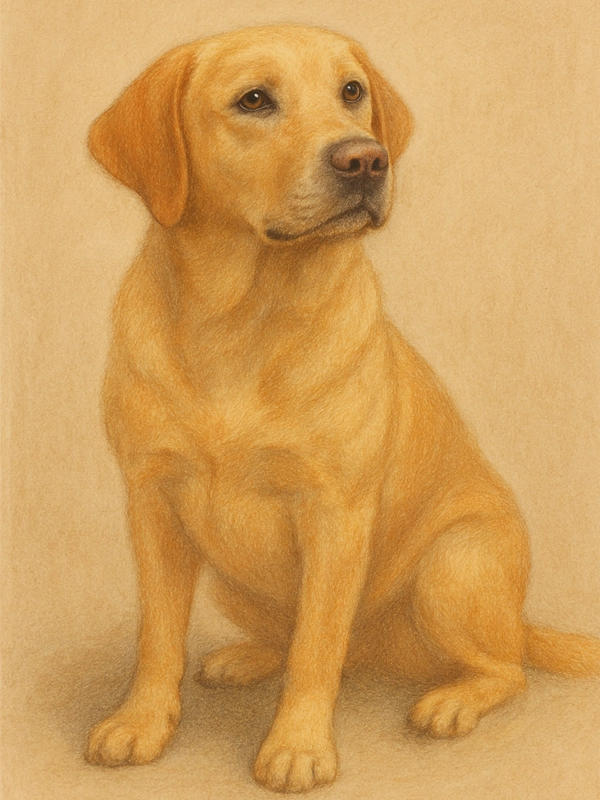 Portrait Labrador Pastel, créé par Mon Animal est Fantastique.