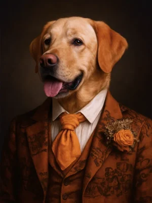 Portrait Labrador Victorien, créé par Mon Animal est Fantastique.