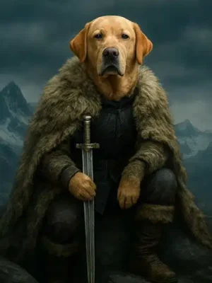 Portrait Labrador Vikings, créé par Mon Animal est Fantastique