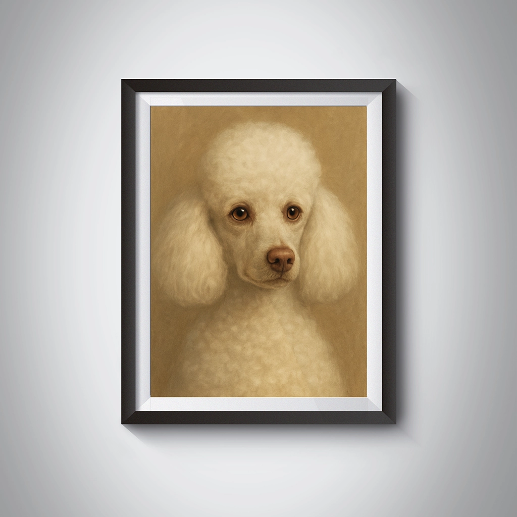 Portrait personnalisé d'un Caniche Pastel sur Tableau, créé par Mon Animal est Fantastique