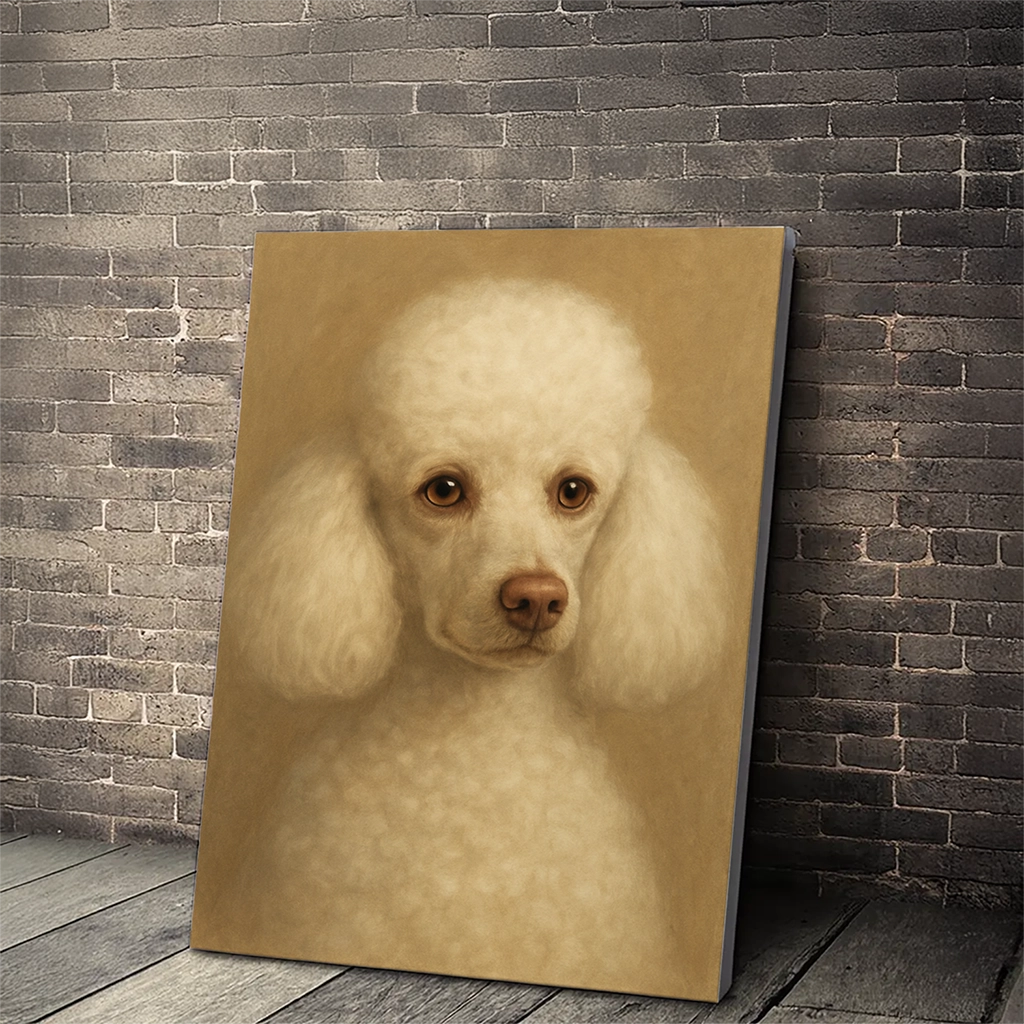 Portrait personnalisé d'un Caniche Pastel sur Toile Tendue, créé par Mon Animal est Fantastique