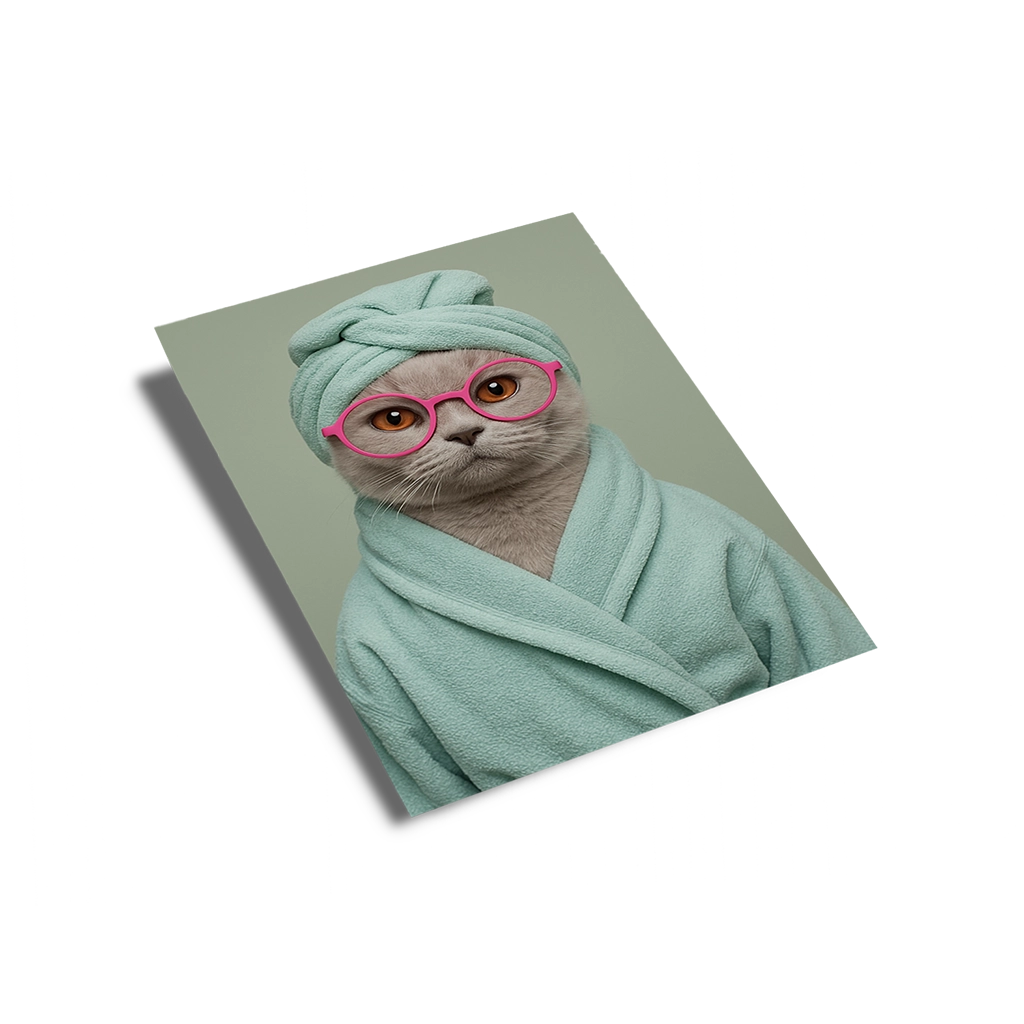 Portrait British Shorthair Spa personnalisable Poster, créé par Mon Animal est Fantastique