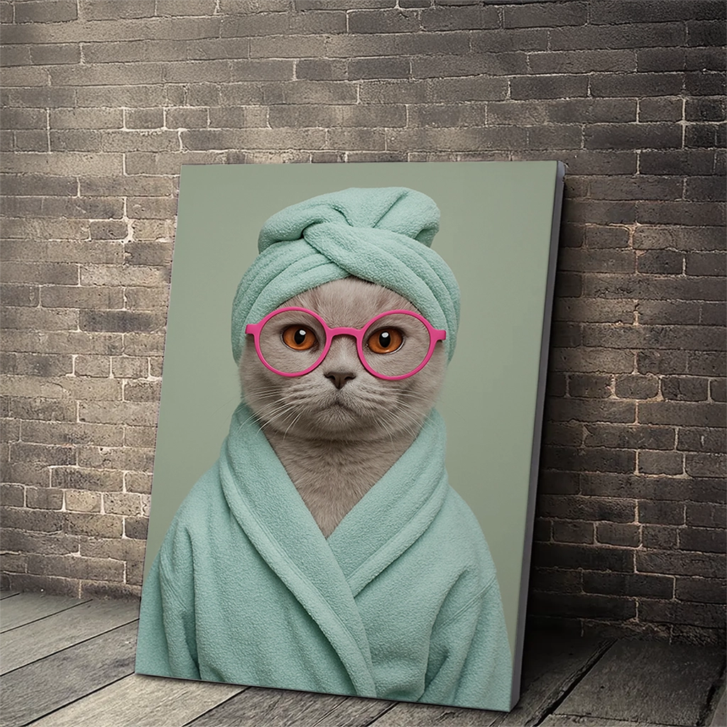 Portrait British Shorthair Spa personnalisable Toile, créé par Mon Animal est Fantastique