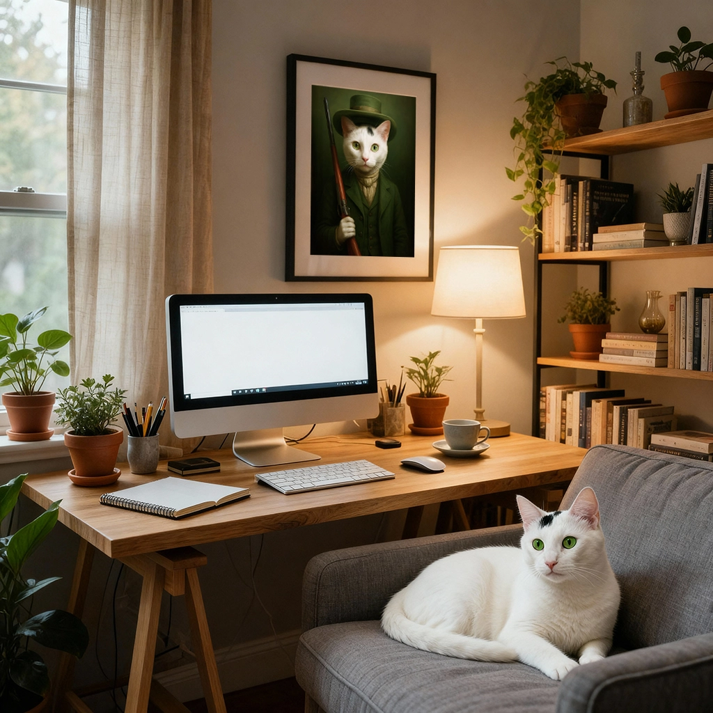 Portrait Chat Métiers personnalisable, créé par Mon Animal est Fantastique