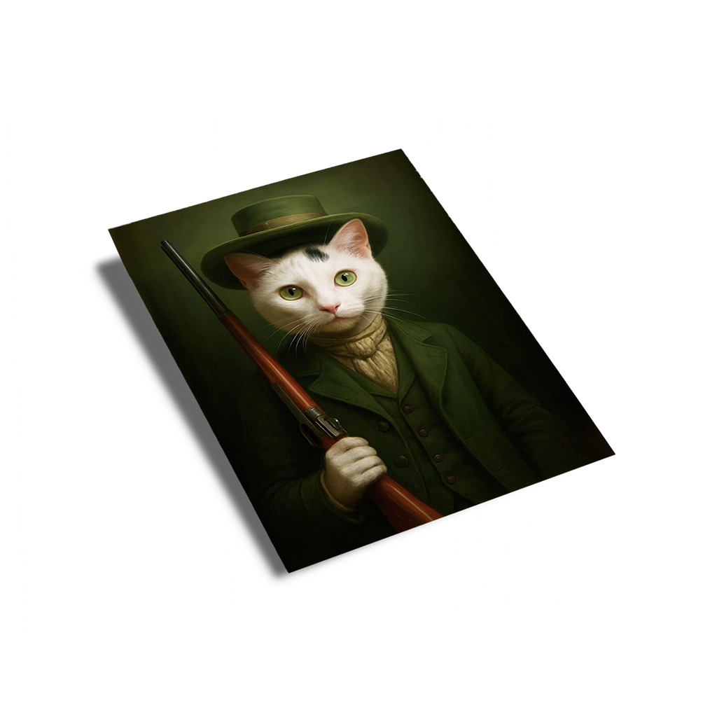 Portrait Chat Métiers personnalisable Poster Papier, créé par Mon Animal est Fantastique