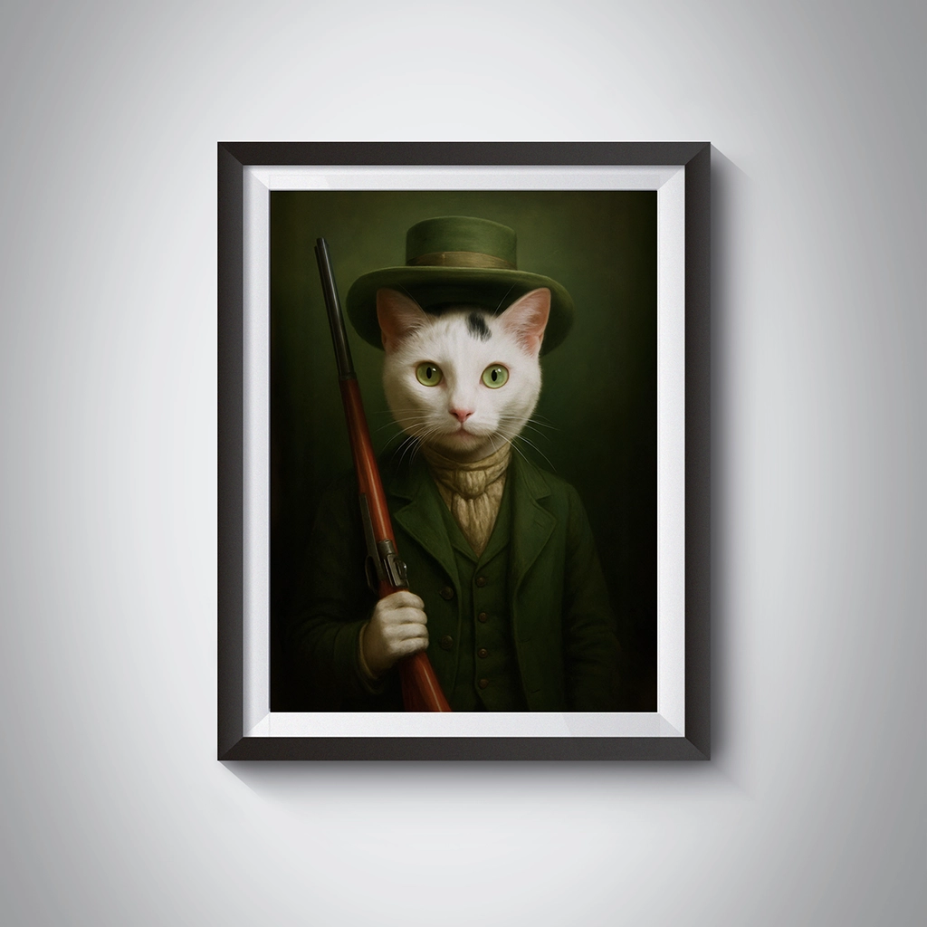 Portrait Chat Métiers personnalisable Tableau, créé par Mon Animal est Fantastique