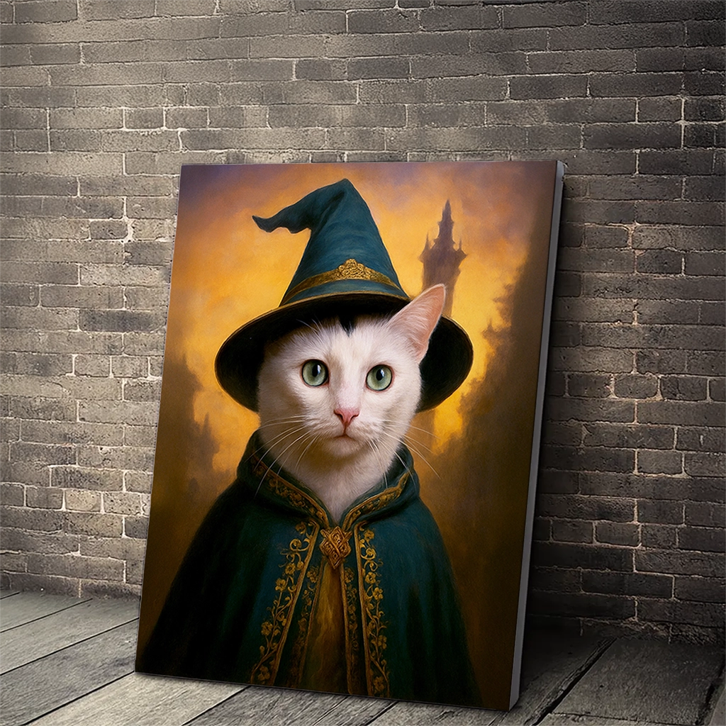 Portrait Chat Acteurs personnalisable Toile Tendue, créé par Mon Animal est Fantastique