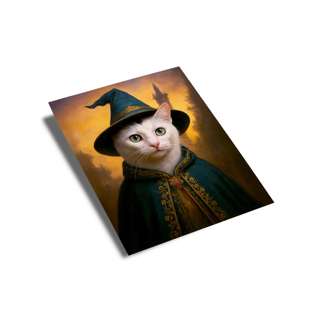 Portrait Chat Acteurs personnalisable Poster Papier, créé par Mon Animal est Fantastique