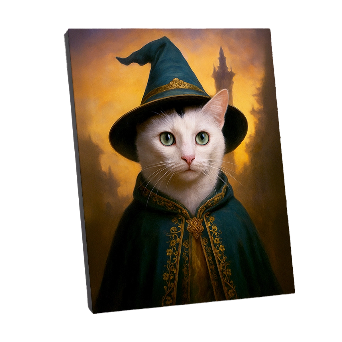 Portrait Chat Acteurs personnalisable Toile Châssis, créé par Mon Animal est Fantastique