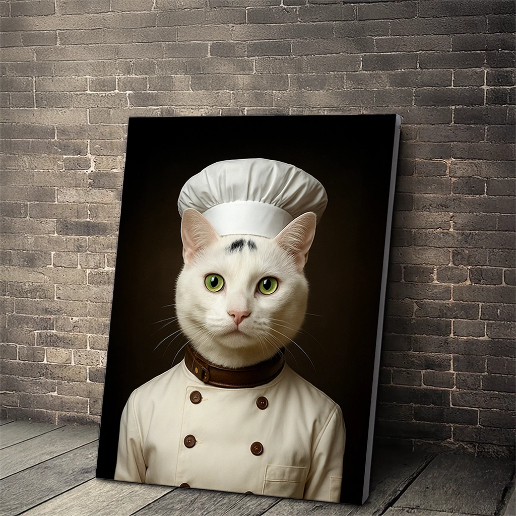 Portrait Chat Métiers personnalisable Toile Tendue, créé par Mon Animal est Fantastique