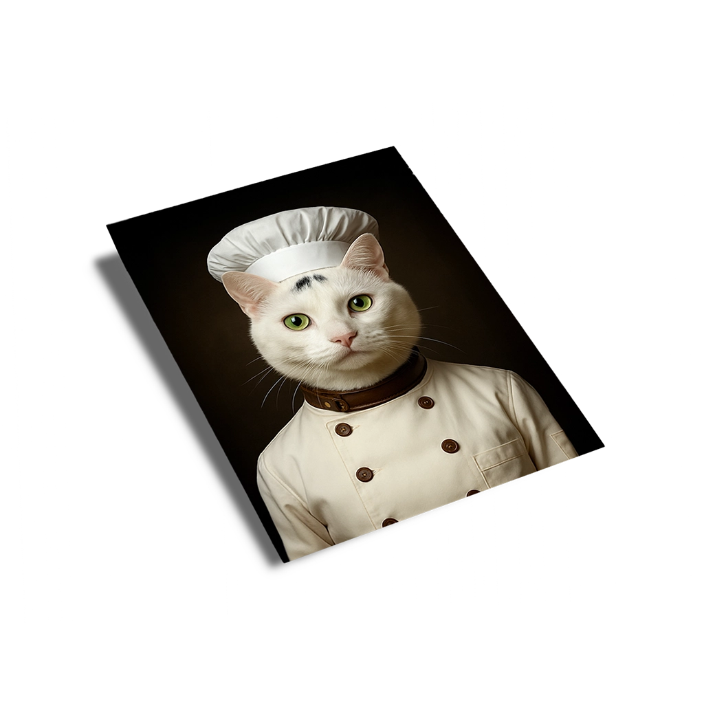 Portrait Chat Métiers personnalisable Poster Papier, créé par Mon Animal est Fantastique