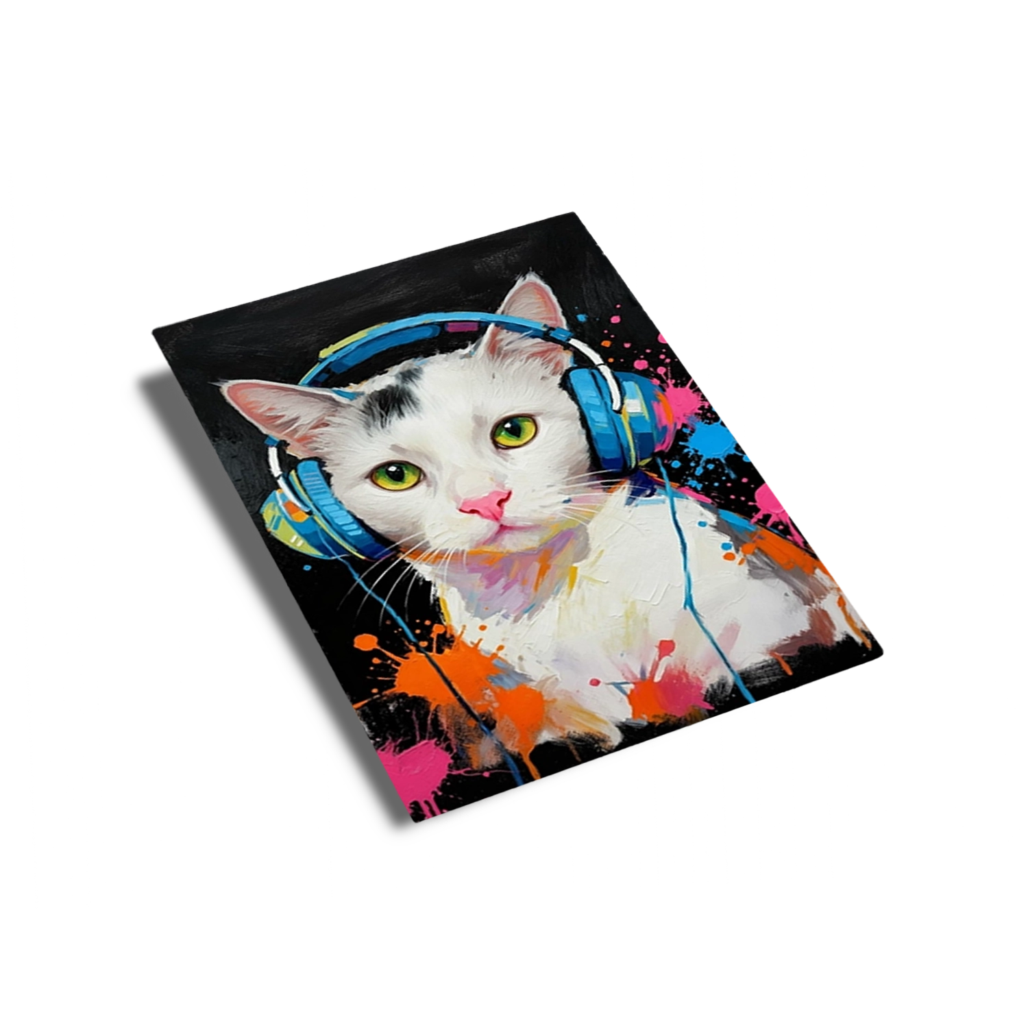 Portrait Chat Pop Art personnalisable Poster Papier, créé par Mon Animal est Fantastique