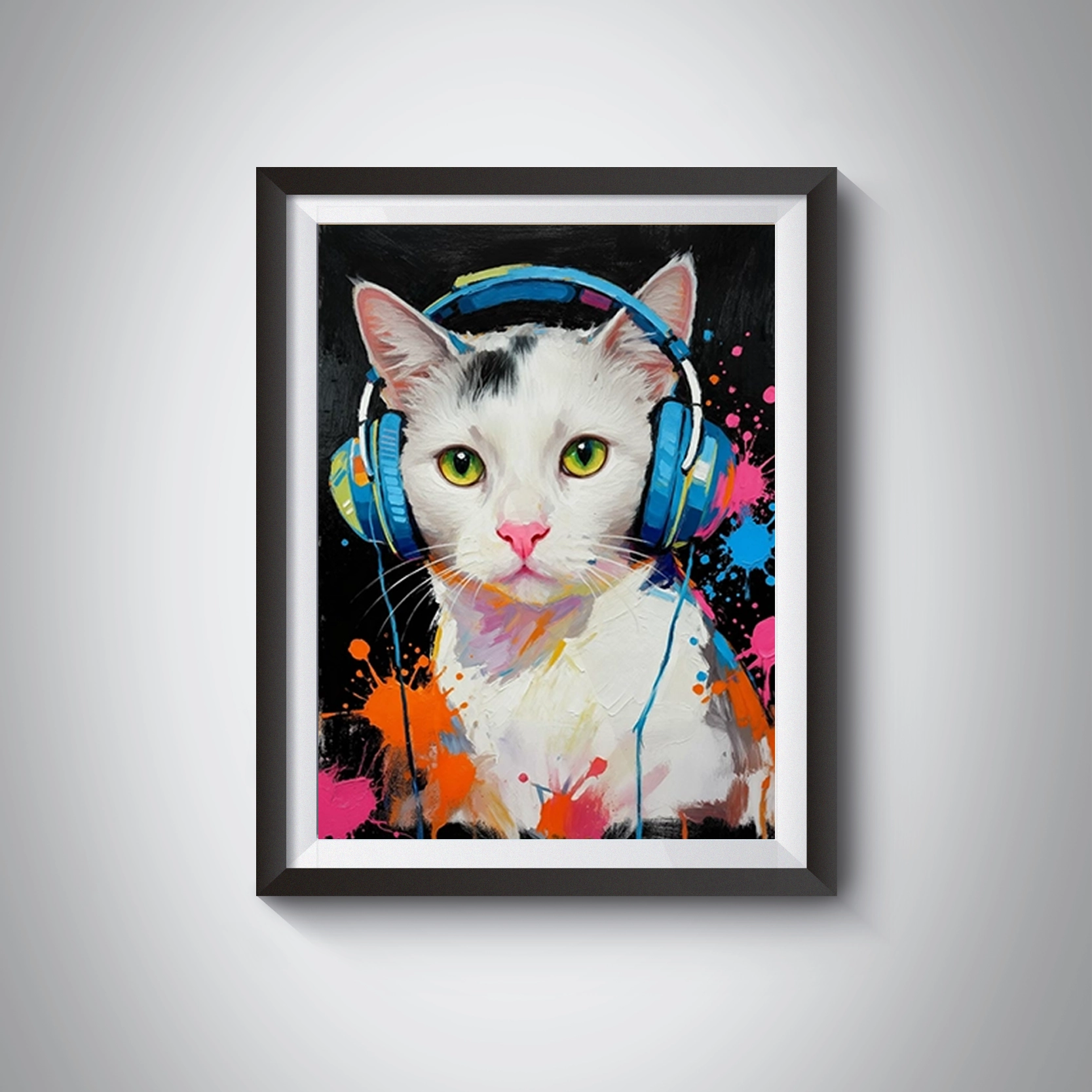 Portrait Chat Pop Art personnalisable Tableau, créé par Mon Animal est Fantastique