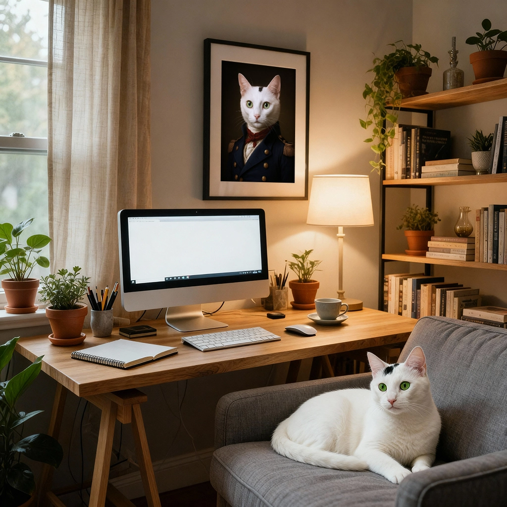 Portrait Chat Victorien personnalisable, créé par Mon Animal est Fantastique