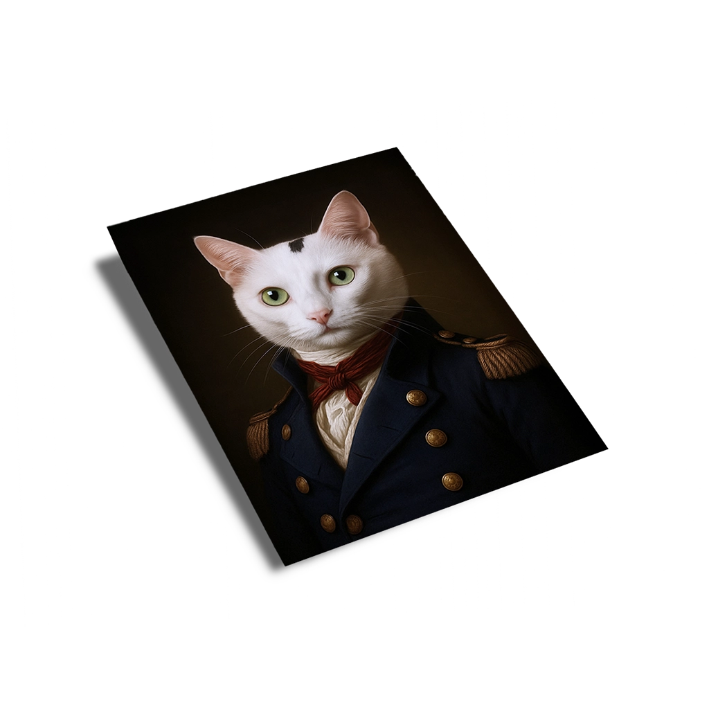 Portrait Chat Victorien personnalisable Poster Papier, créé par Mon Animal est Fantastique