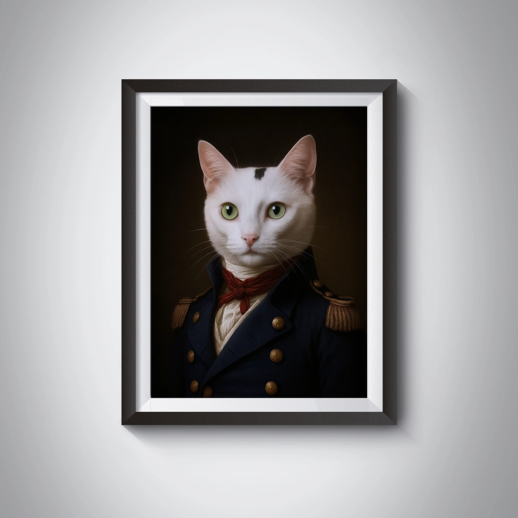 Portrait Chat Victorien personnalisable Tableau, créé par Mon Animal est Fantastique