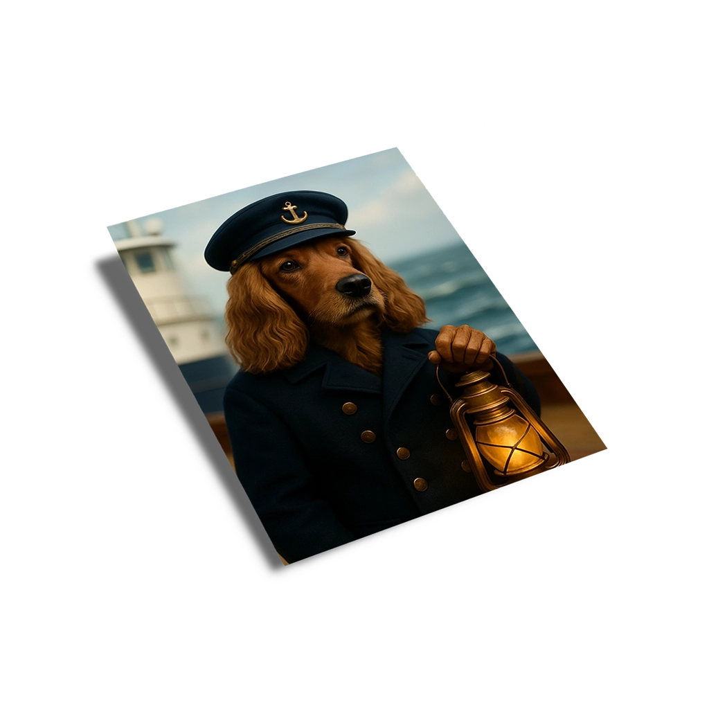 Portrait Cocker Capitaine personnalisable Poster, créé par Mon Animal est Fantastique