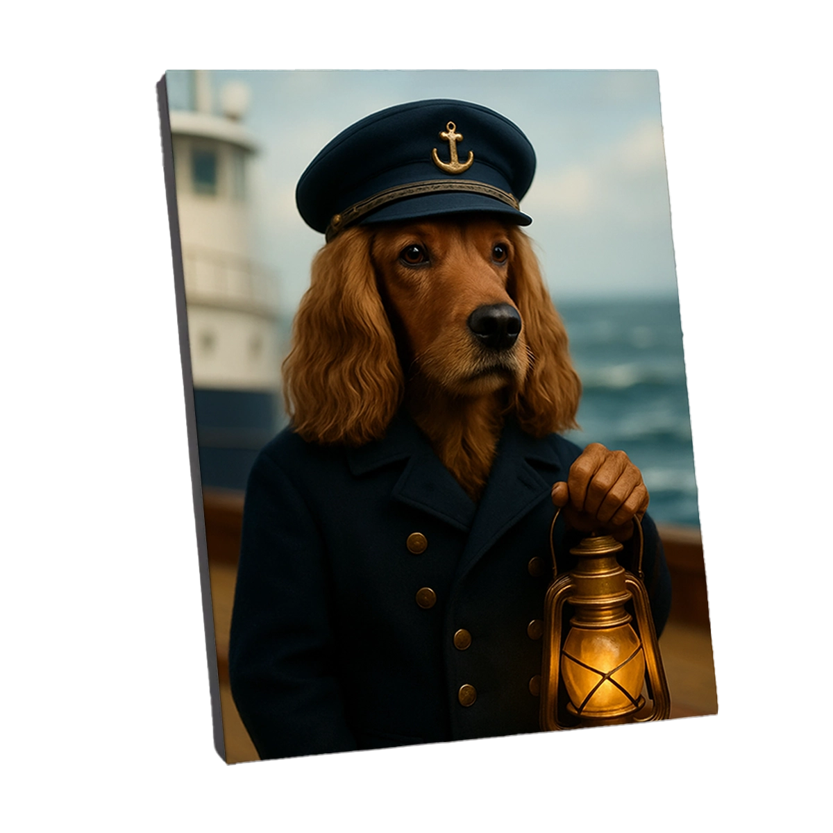 Portrait Cocker Capitaine personnalisable Toile, créé par Mon Animal est Fantastique