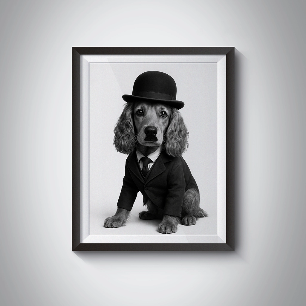 Portrait Cocker Chaplin personnalisable Tableau, créé par Mon Animal est Fantastique