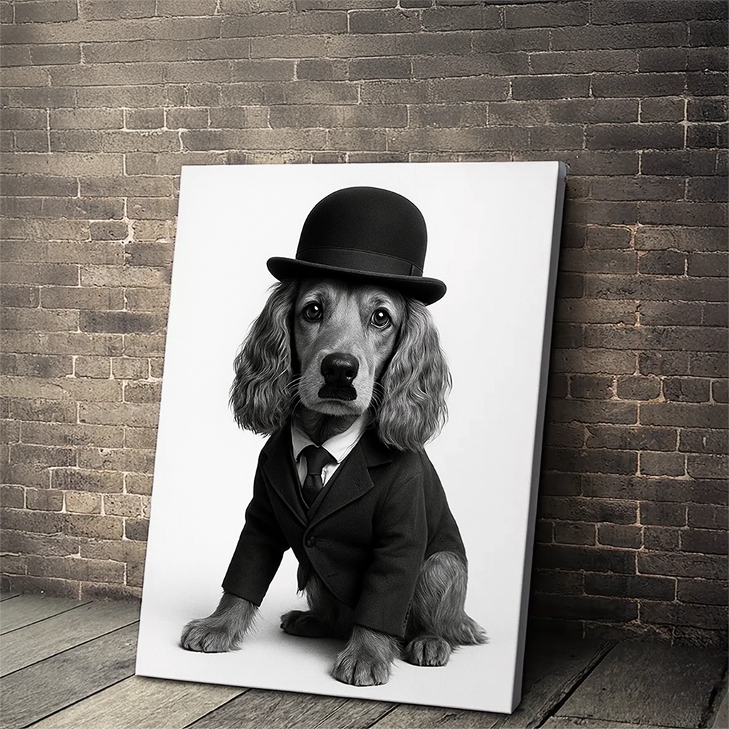 Portrait Cocker Chaplin personnalisable Toile, créé par Mon Animal est Fantastique