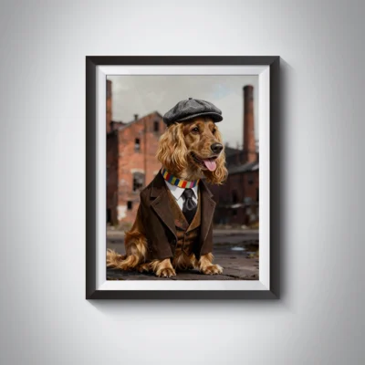Tableau Cocker Portrait Cocker Old School - Mon Animal est Fantastique