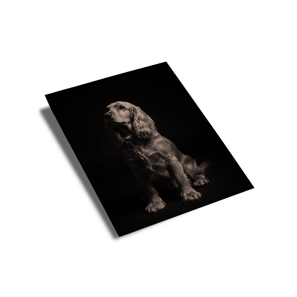 Portrait Studio Cocker personnalisable Poster, créé par Mon Animal est Fantastique