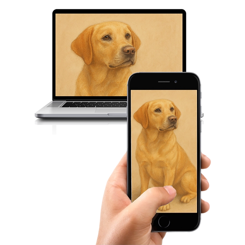 Portrait Labrador Pastel personnalisable numérique, créé par Mon Animal est Fantastique