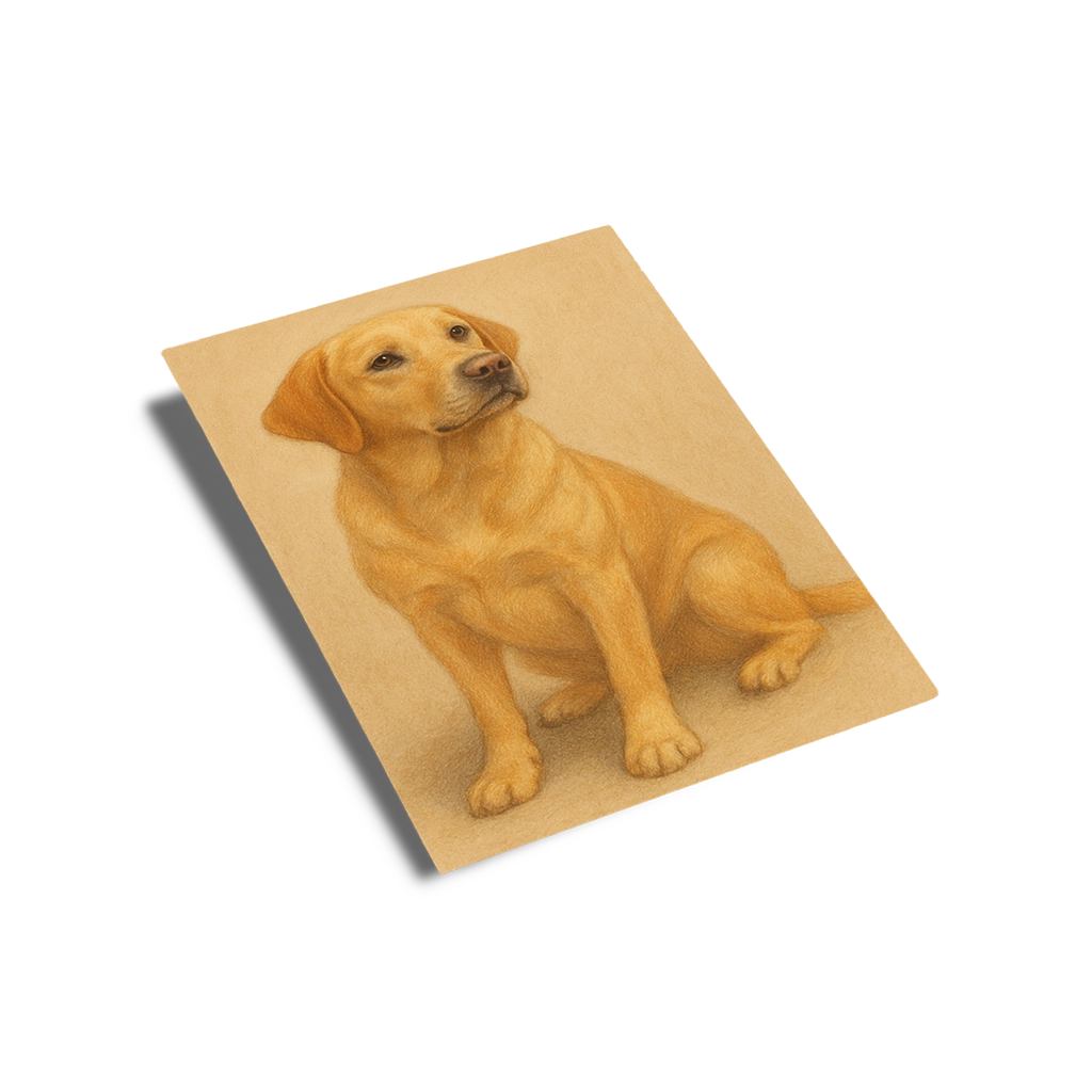 Portrait Labrador Pastel personnalisable poster papier, créé par Mon Animal est Fantastique