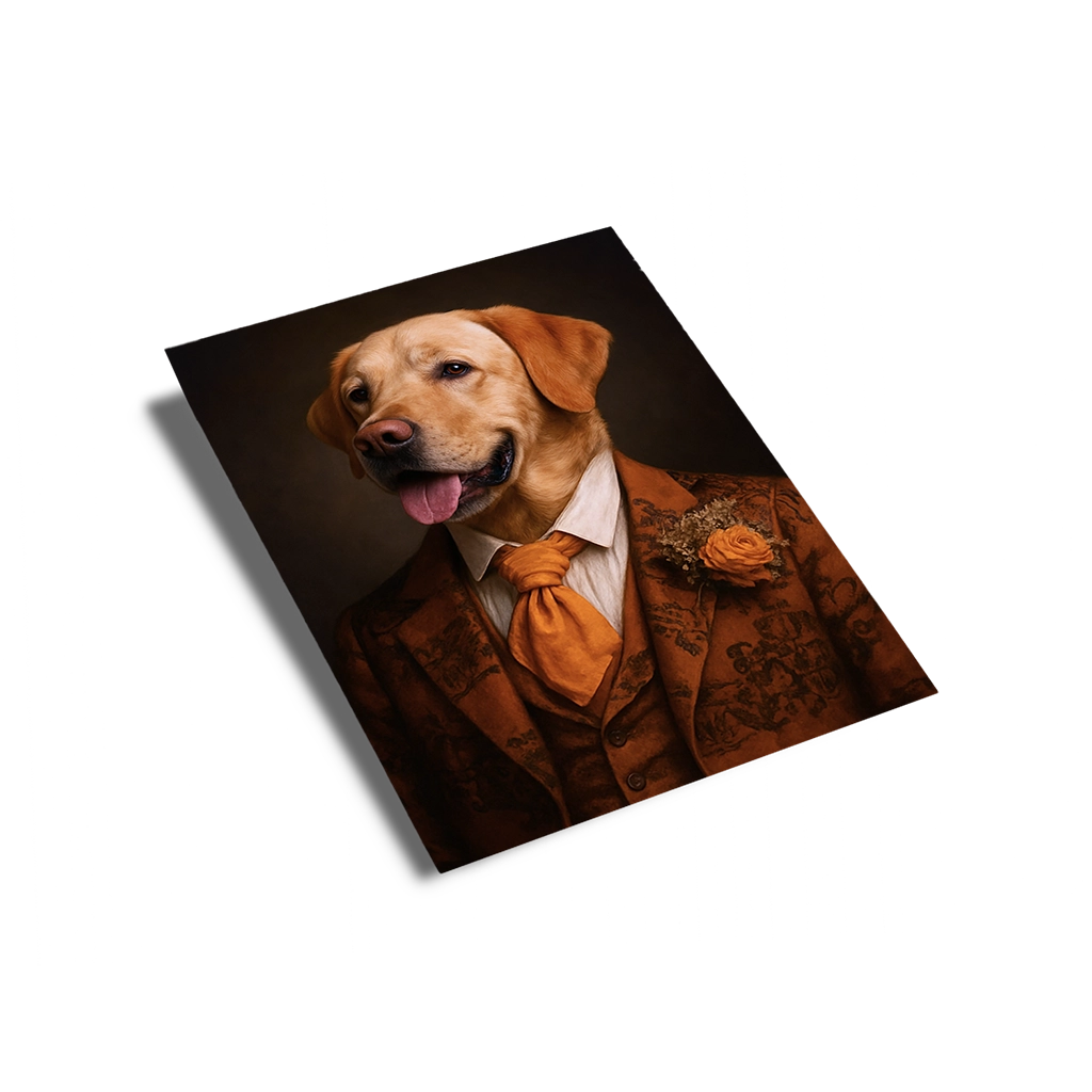 Portrait Labrador Victorien personnalisable poster papier, créé par Mon Animal est Fantastique