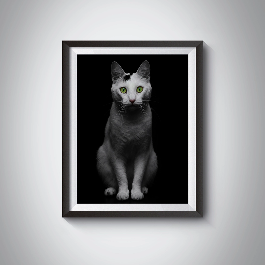 Portrait Chat Portrait Studio personnalisable Tableau, créé par Mon Animal est Fantastique