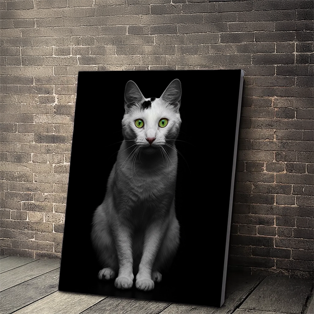 Portrait Chat Portrait Studio personnalisable Toile Tendue, créé par Mon Animal est Fantastique