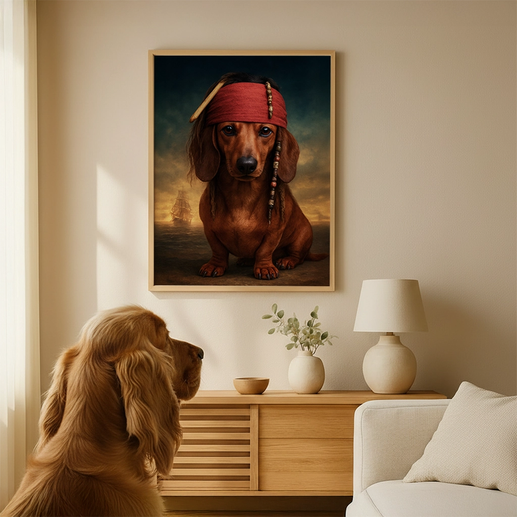 Portrait Teckel Acteurs personnalisable, créé par Mon Animal est Fantastique