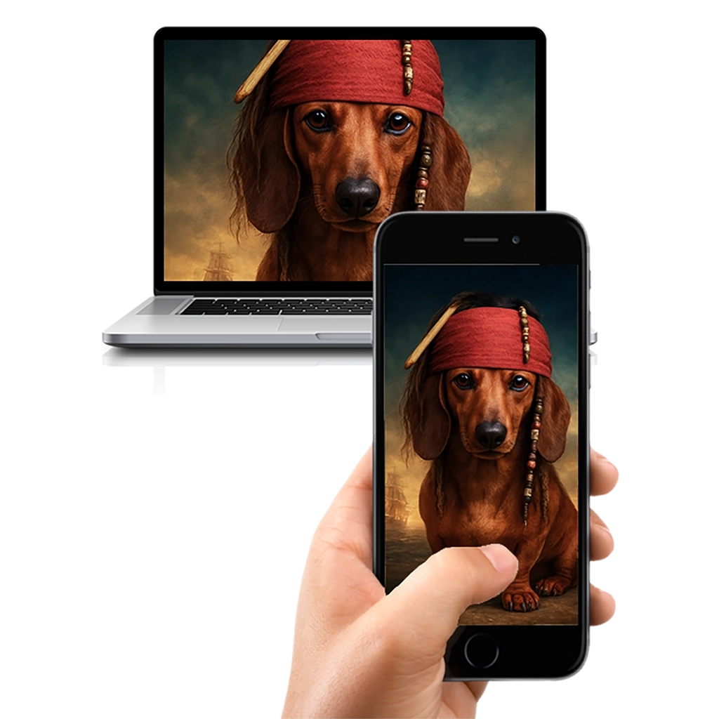 Portrait Teckel Acteurs personnalisable numérique, créé par Mon Animal est Fantastique