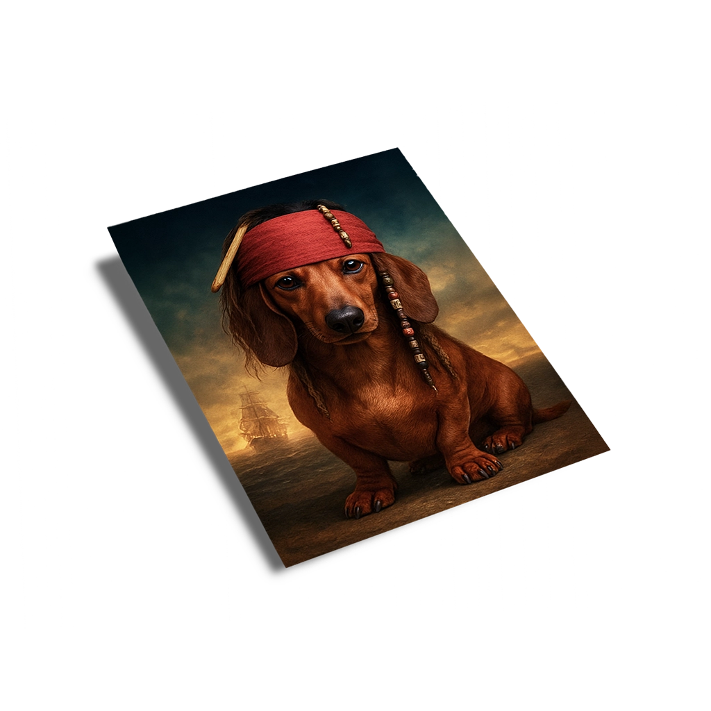 Portrait Teckel Acteurs personnalisable Poster Papier, créé par Mon Animal est Fantastique