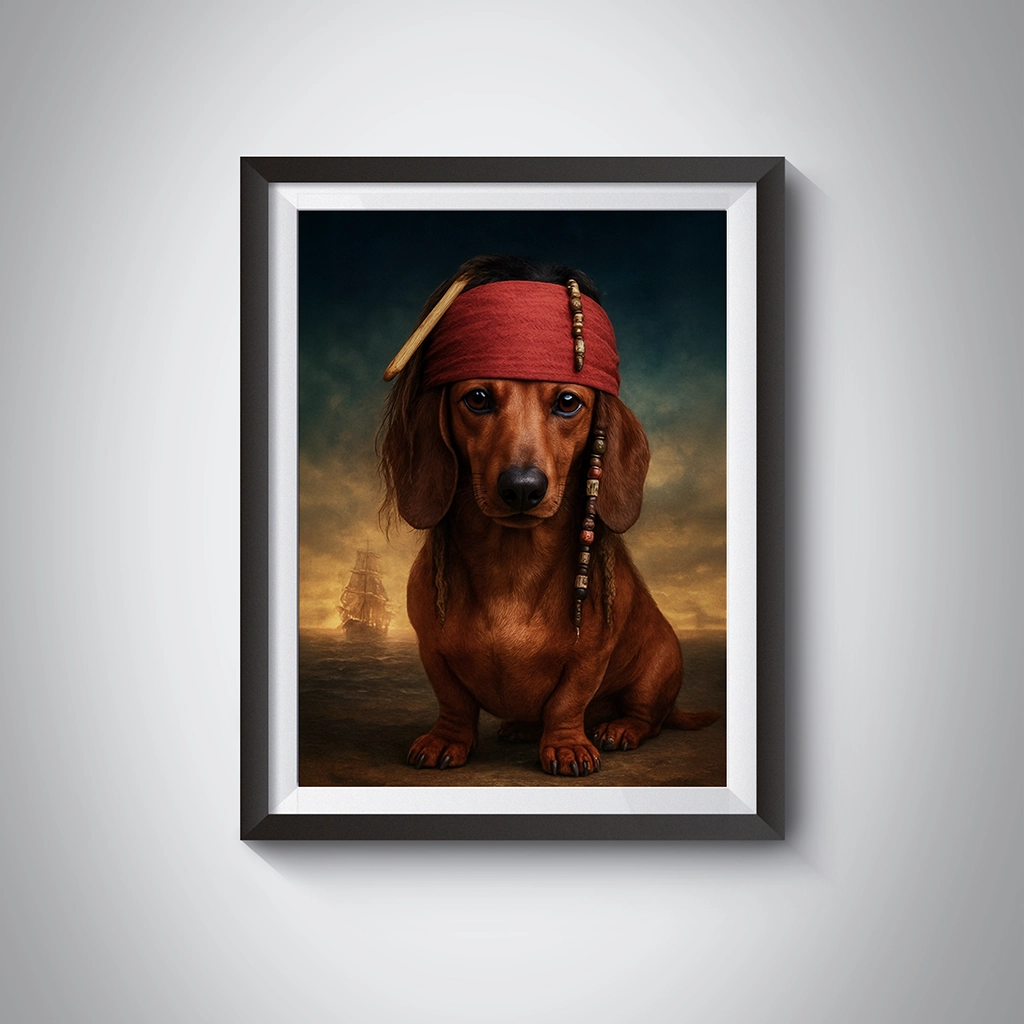 Portrait Teckel Acteurs personnalisable Tableau , créé par Mon Animal est Fantastique