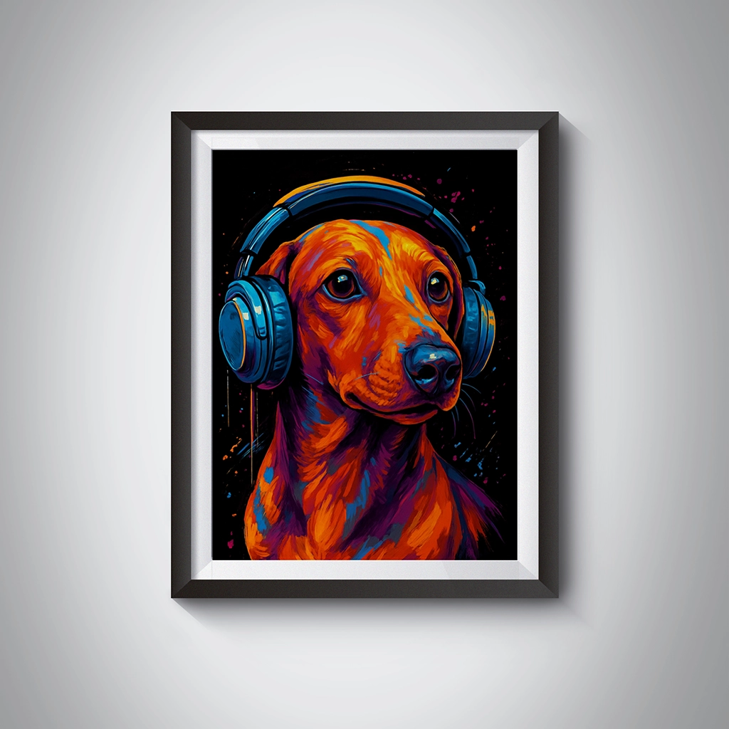 Portrait Teckel Pop Art personnalisable Tableau , créé par Mon Animal est Fantastique