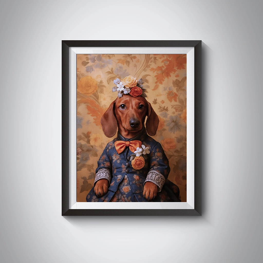 Portrait Teckel Victorien personnalisable Tableau , créé par Mon Animal est Fantastique