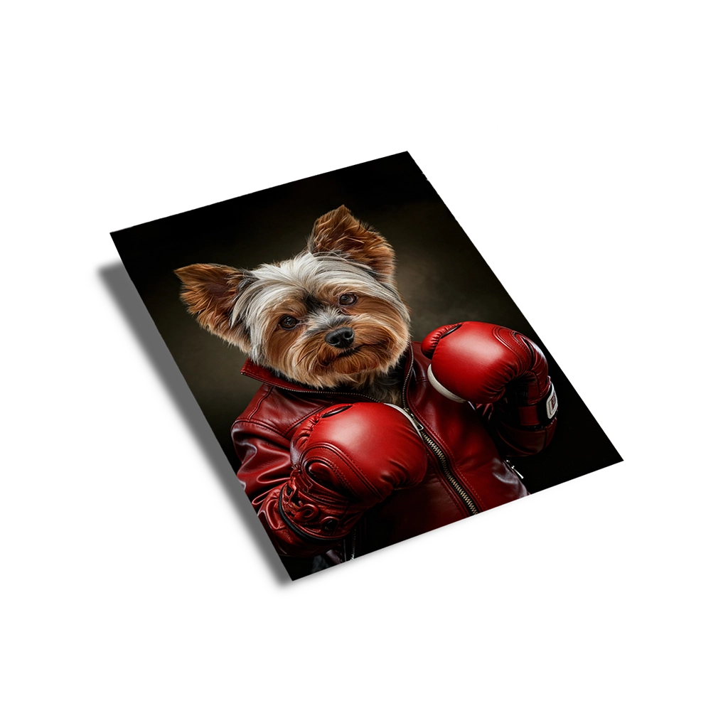 Portrait Yorkshire Boxeur personnalisable poster papier, créé par Mon Animal est Fantastique