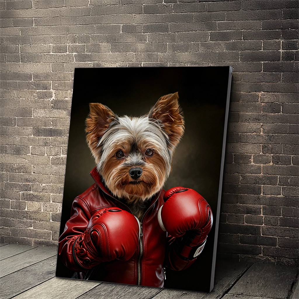 Portrait Yorkshire Boxeur personnalisable Toile, créé par Mon Animal est Fantastique